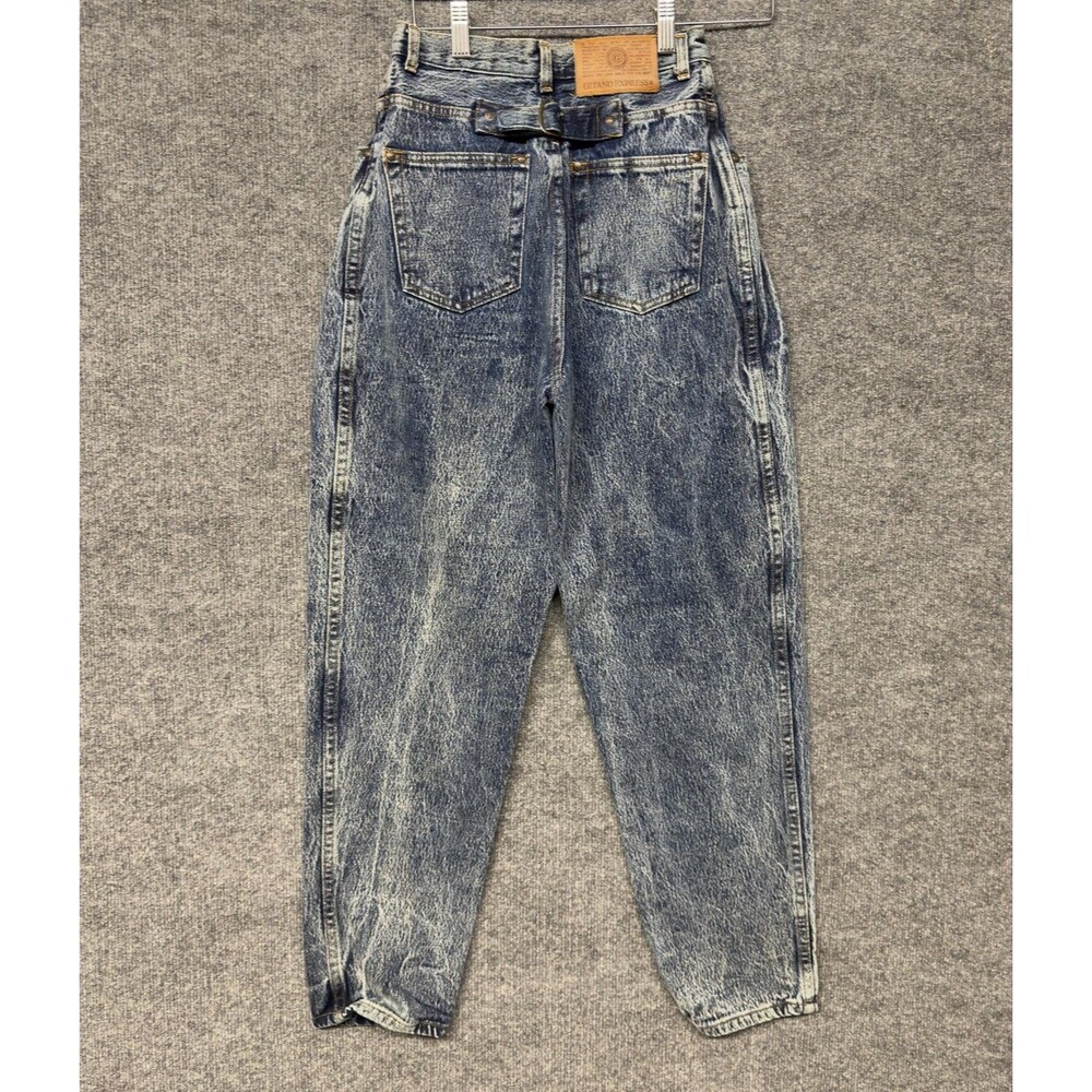 Vintage Gitano Express 80s Jeans Women’s 7/8 Acid Wash High Rise Cinch Back Rare